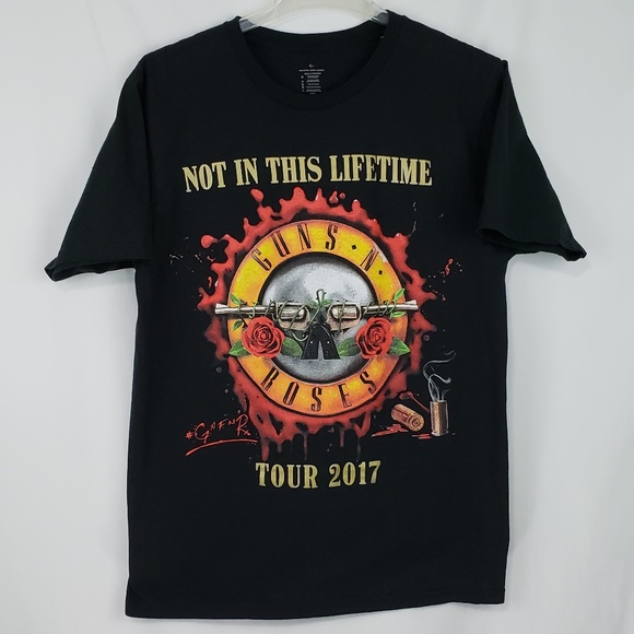 Tops - Not in this Lifetime Guns N Roses Black T-Shirt L